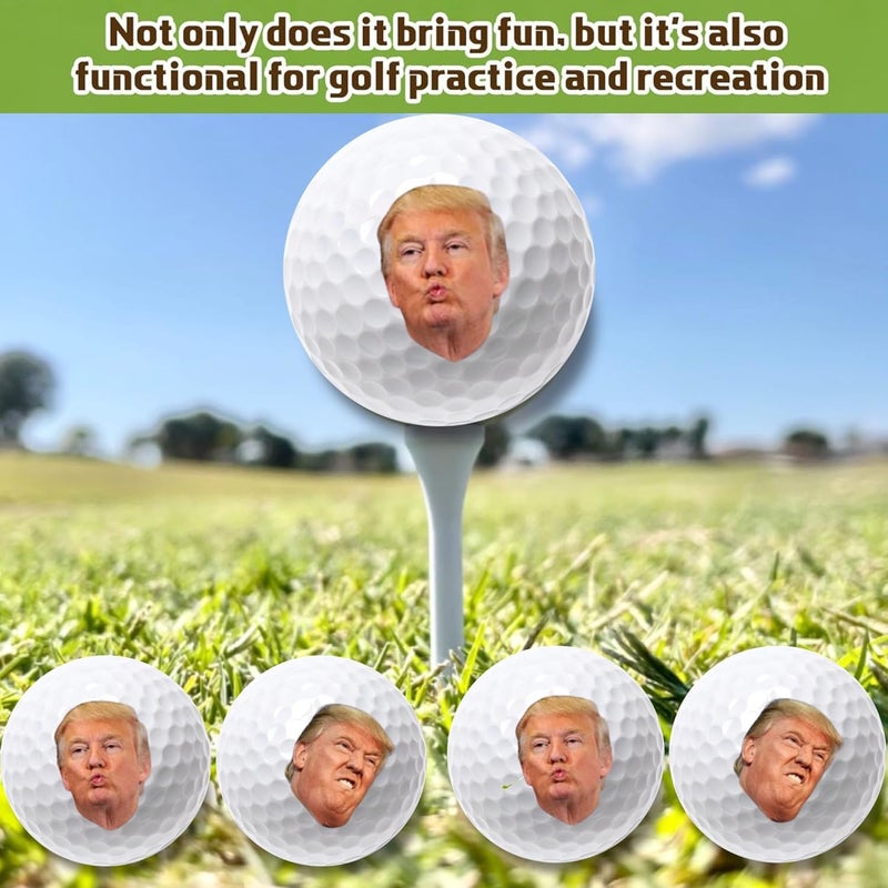 botogift 4 Pcs Funny Golf Balls for Birthday, Father’s Day Christmas Novelty Golfer Gift for Dad Coworkers Golfers Golf Lovers - Image 2